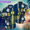 NCAA Michigan Wolverines Flower Summer Aloha Button Hawaiian Shirt