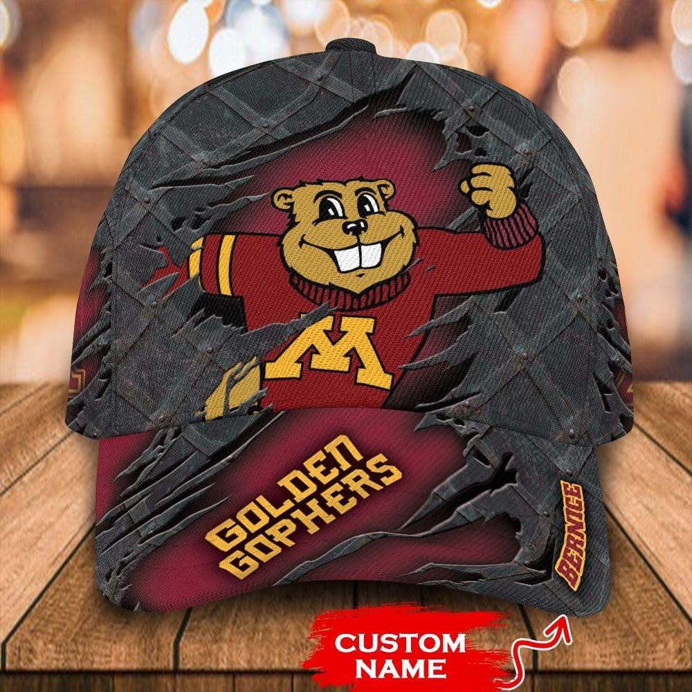 NCAA Minnesota Golden Gophers 3D Mascot Custom Baseball Cap