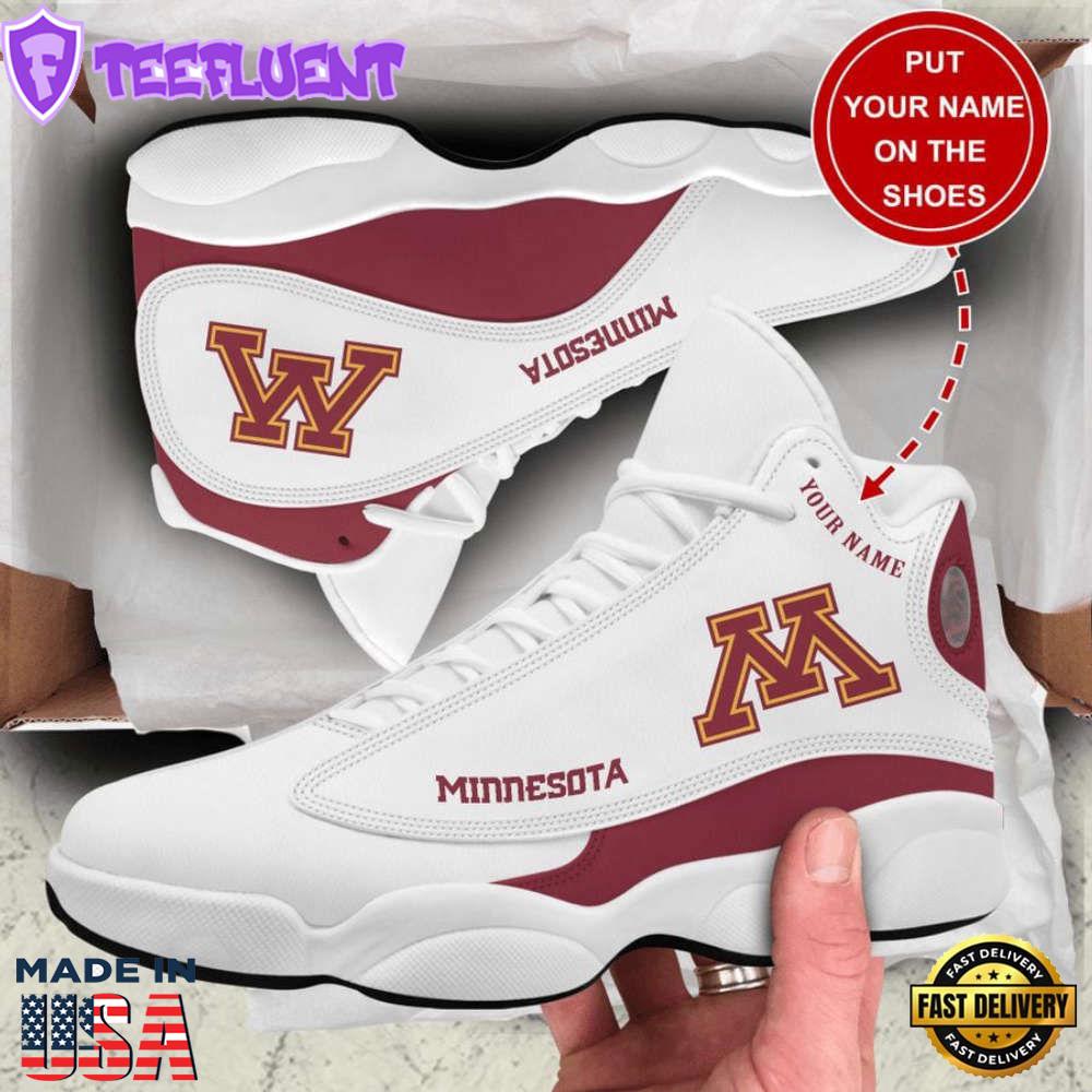 NCAA Minnesota Golden Gophers Custom Name Air Jordan 13 Shoes