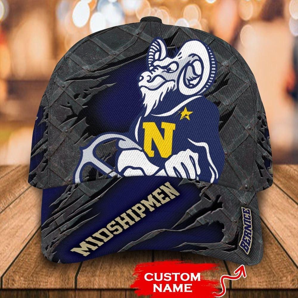 NCAA Navy Midshipmen 3D Mascot Custom Baseball Cap