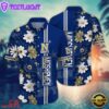NCAA Navy Midshipmen Flower Summer Aloha Button Hawaiian Shirt