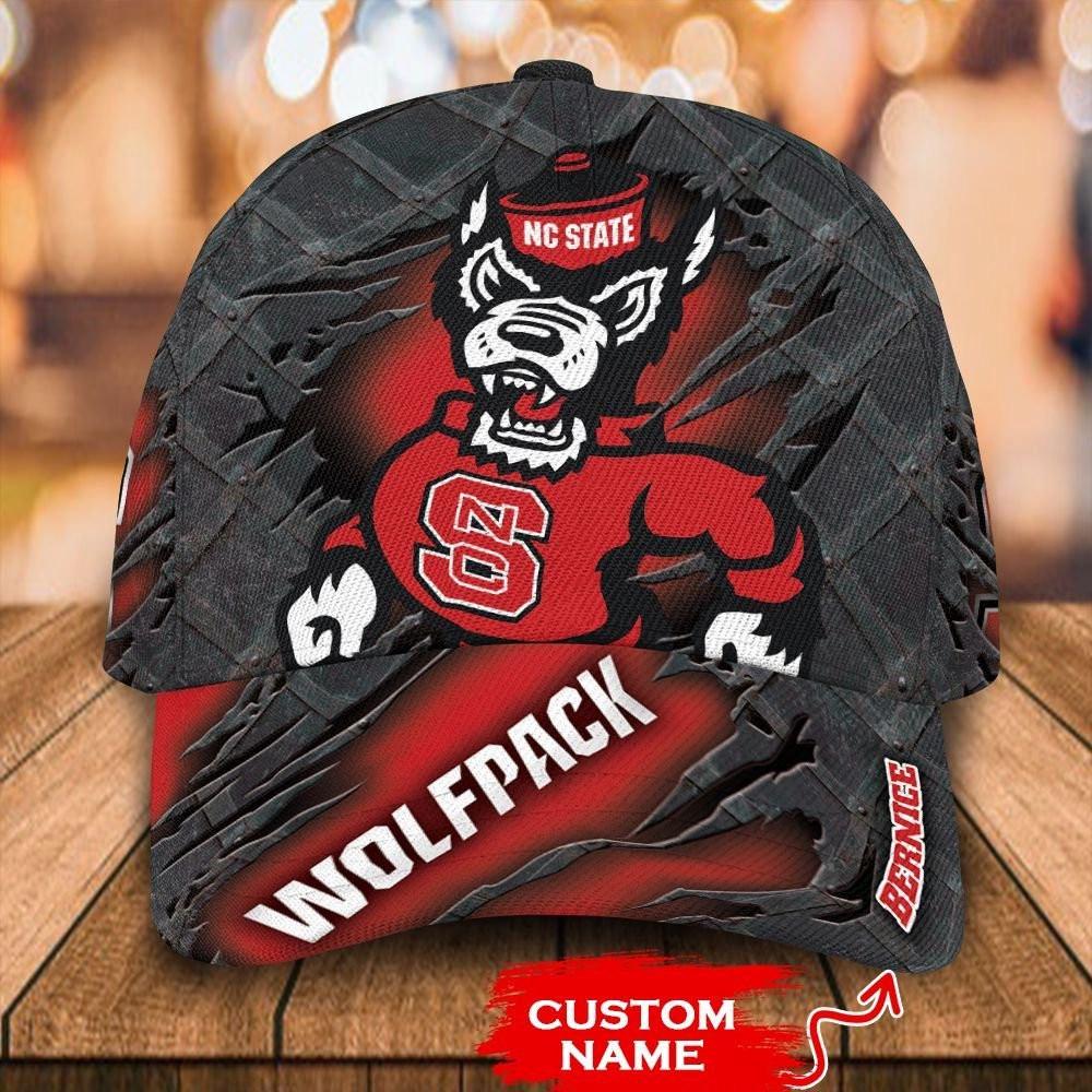 NCAA NC State Wolfpack 3D Mascot Custom Baseball Cap