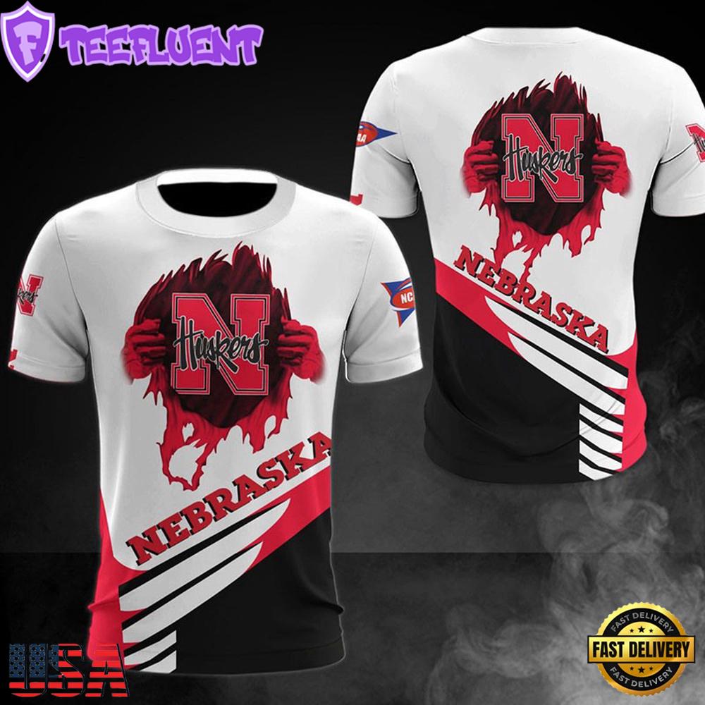 NCAA Nebraska Cornhuskers Logo Team All Over Print T Shirt