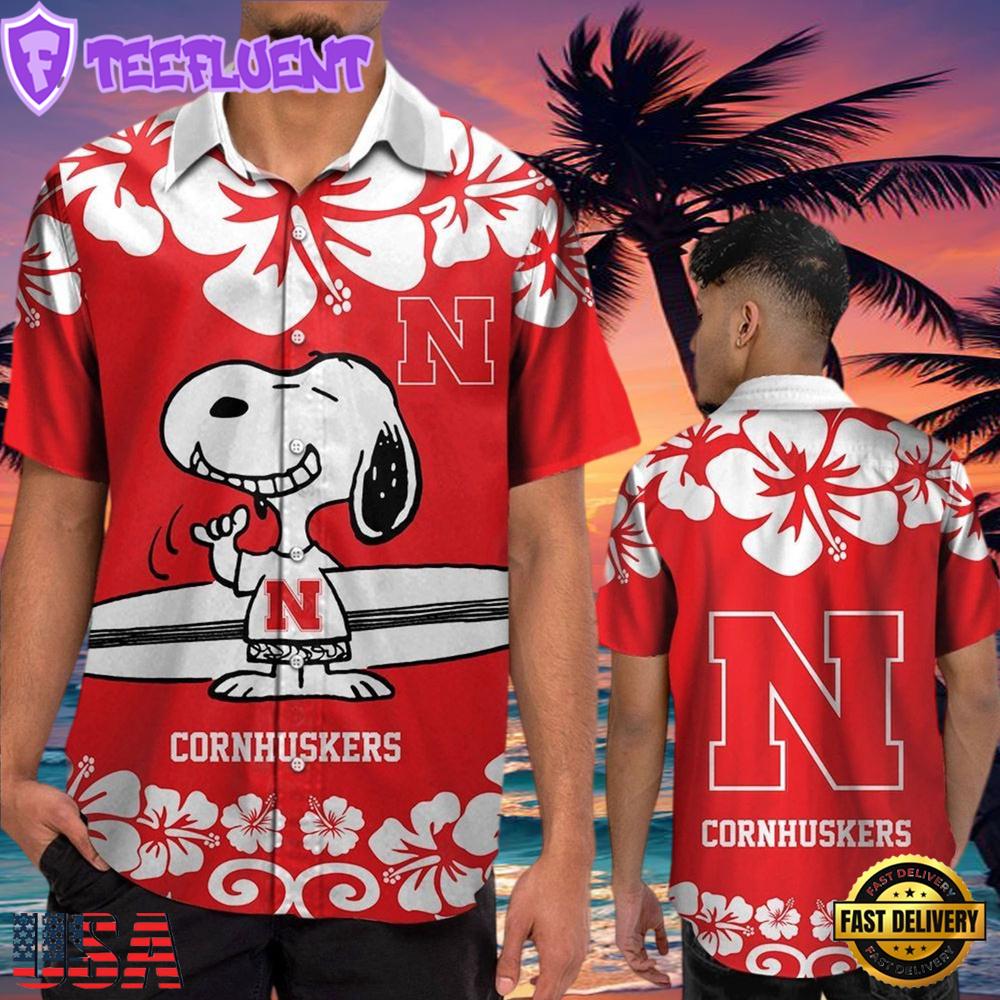 NCAA Nebraska Cornhuskers Snoopy New Design Hawaiian Shirt