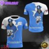 NCAA North Carolina Tar Heels Halloween Skeleton All Over Print T Shirt