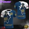 NCAA Notre Dame Fighting Irish Halloween Skeleton All Over Print T Shirt