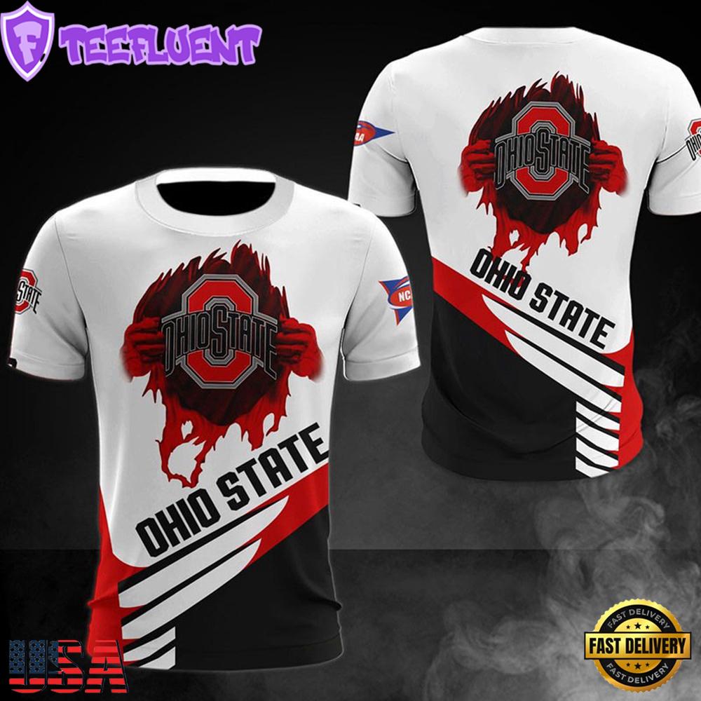 NCAA Ohio State Buckeyes Logo Team All Over Print T Shirt