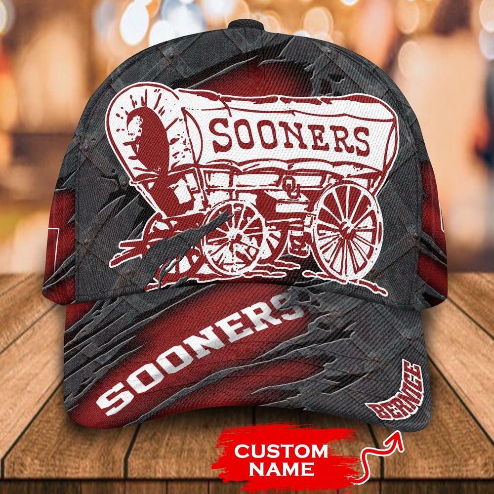 NCAA Oklahoma Sooners 3D Mascot Custom Baseball Cap