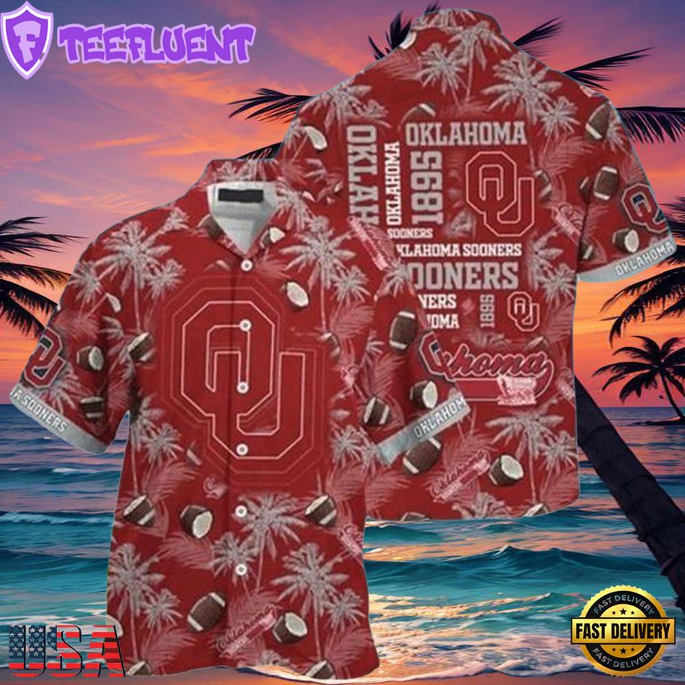NCAA Oklahoma Sooners Crimson Grey New Design Hawaiian Shirt