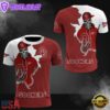 NCAA Oklahoma Sooners Halloween Skeleton All Over Print T Shirt