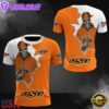 NCAA Oklahoma State Cowboys Halloween Skeleton All Over Print T Shirt