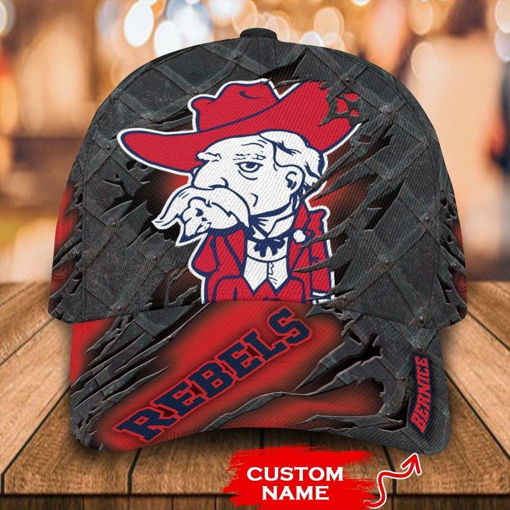 NCAA Ole Miss Rebels 3D Mascot Custom Baseball Cap