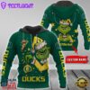 Ncaa Oregon Ducks Football Team The Grinch Custom Name Hoodie
