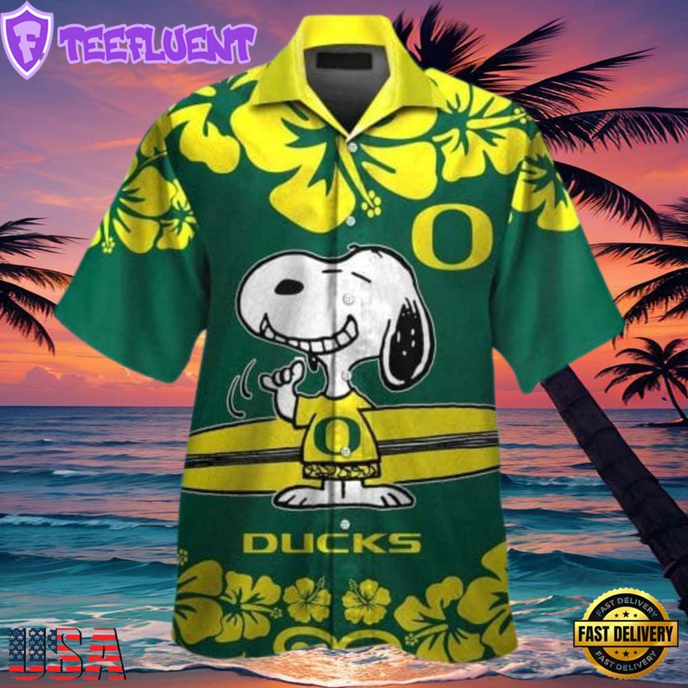 NCAA Oregon Ducks Snoopy New Design Hawaiian Shirt