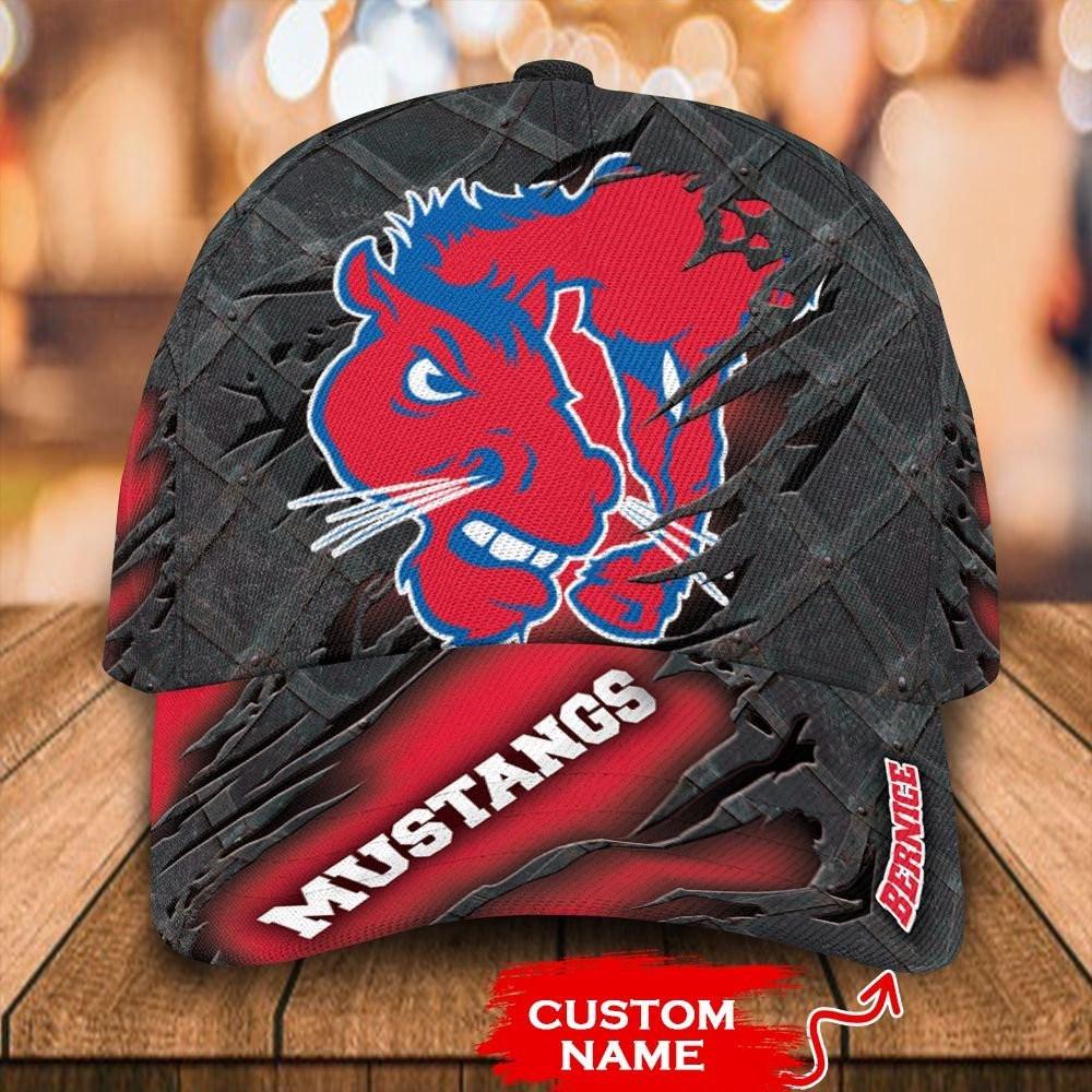 NCAA SMU Mustangs 3D Mascot Custom Baseball Cap