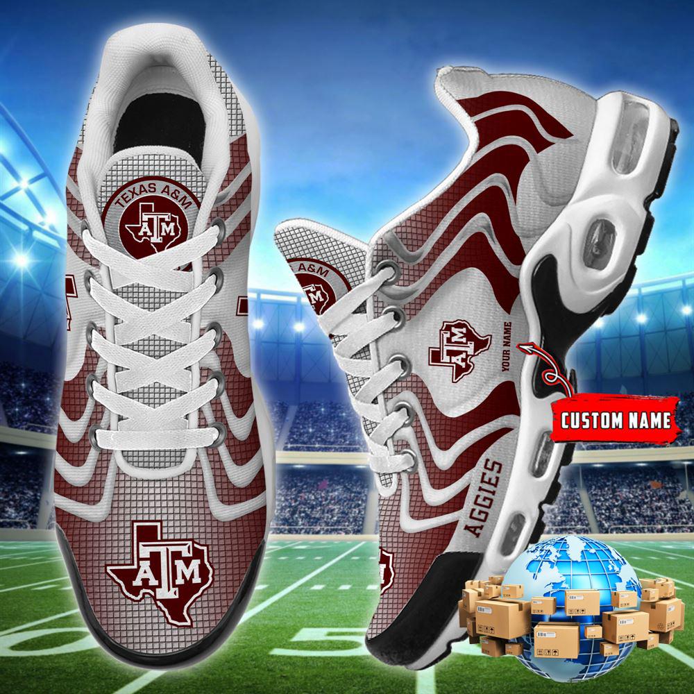 NCAA Texas A&ampM Aggies Football Team TN Shoes - Custom Name