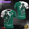 NCAA Tulane Green Wave Halloween Skeleton All Over Print T Shirt