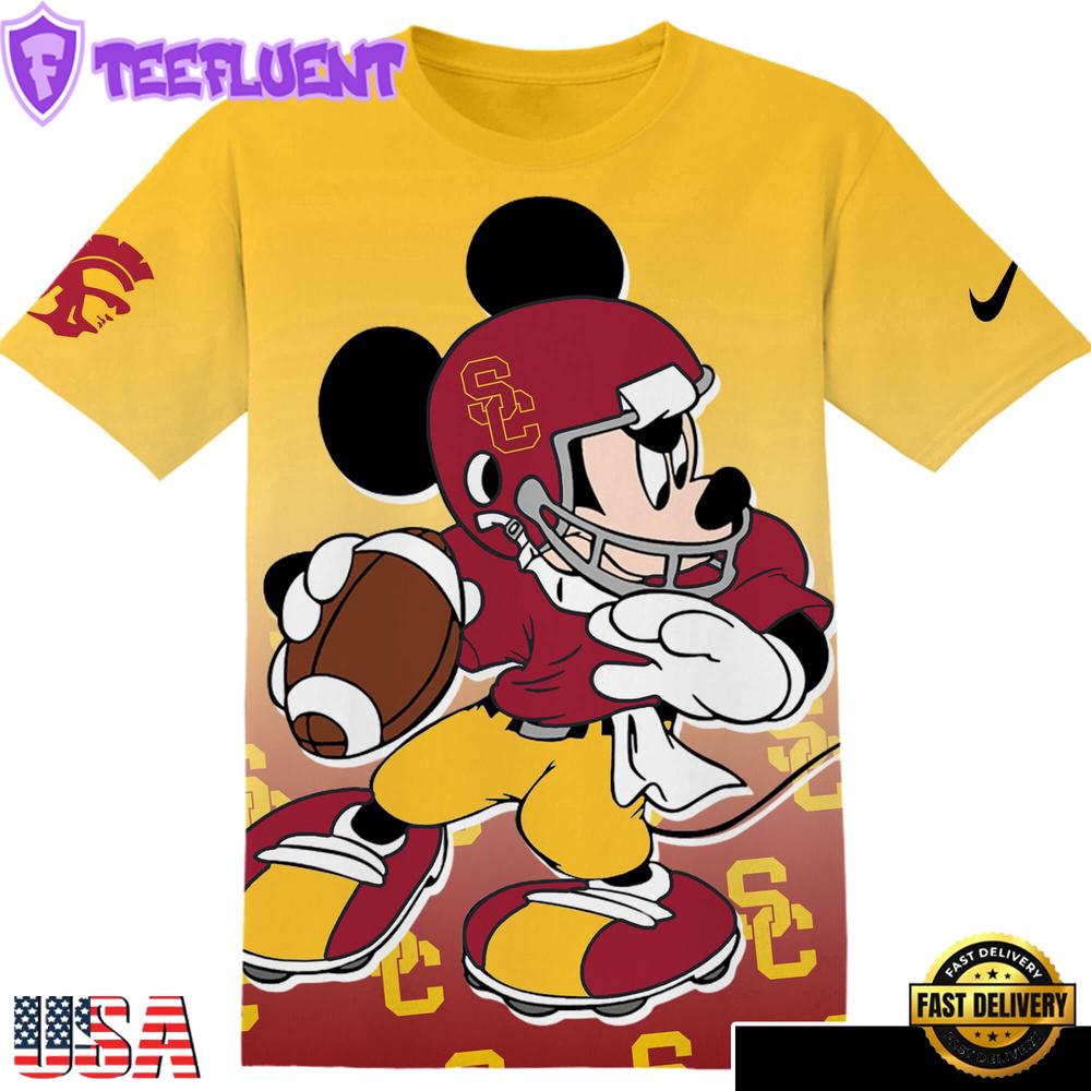 NCAA USC Trojans Football Mickey All Over Print T-Shirt