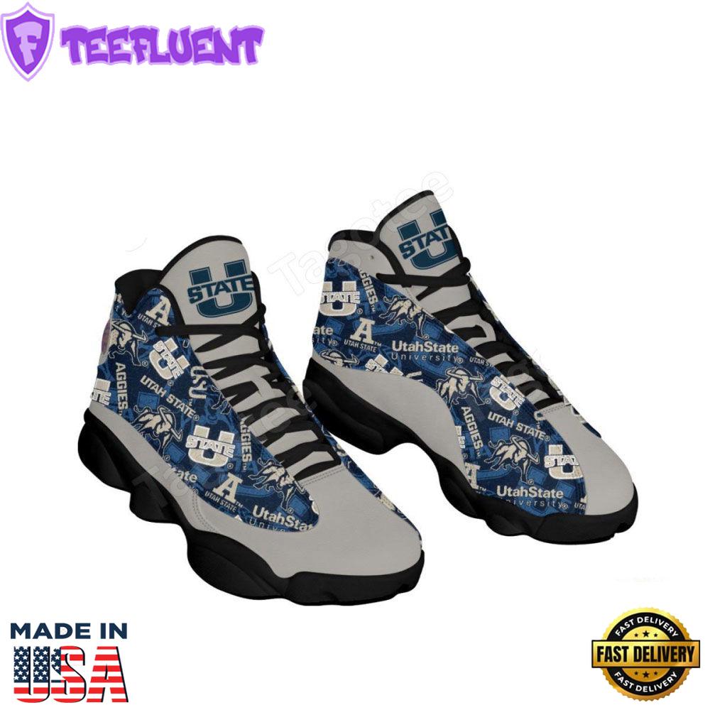 NCAA Utah State Aggies Logo Air Jordan 13 Shoes