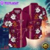 NCAA Virginia Tech Hokies Flower Summer Aloha Button Hawaiian Shirt