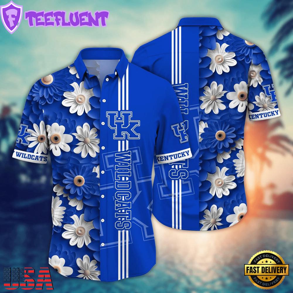 NCAA Wildcats Flower Summer Aloha Button Hawaiian Shirt