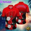 NCAA Wisconsin Badgers Flower Tropical Summer Beach Hawaiian Shirt