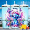 Neon Light Colorful Stitch Cartoon Custom Stanley Quencher 40oz Stainless Steel Tumbler With