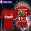 New Engl& Patriots Scooby-Doo Red Friday Military 3D T-Shirt