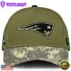 New England Patriots 2024 Salute to Service Club Green Camo Cap Gift For Veteran