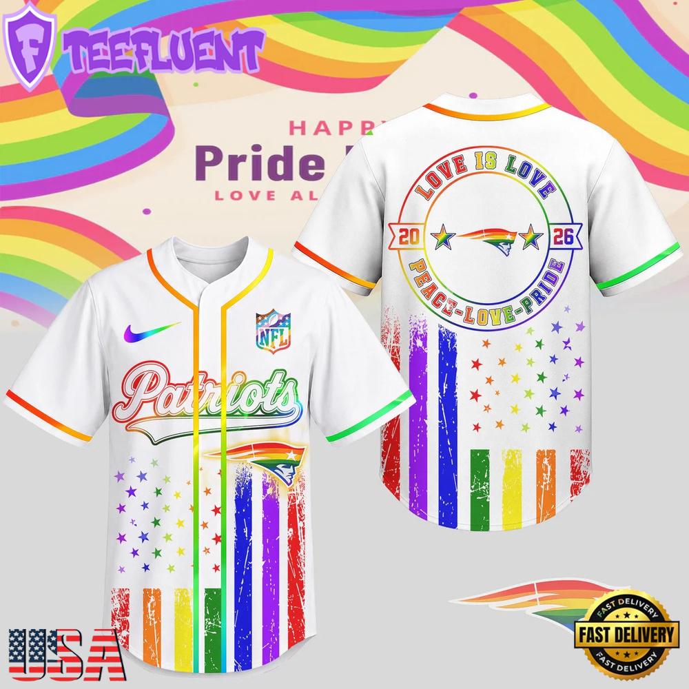 New England Patriots 2026 NFL Pride Love Limited Edition Baseball Jersey