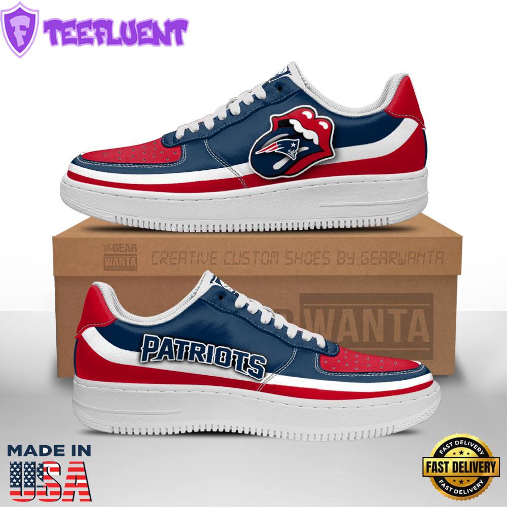 New England Patriots Air Sneakers Custom Force Shoes Sexy Lips For Fans