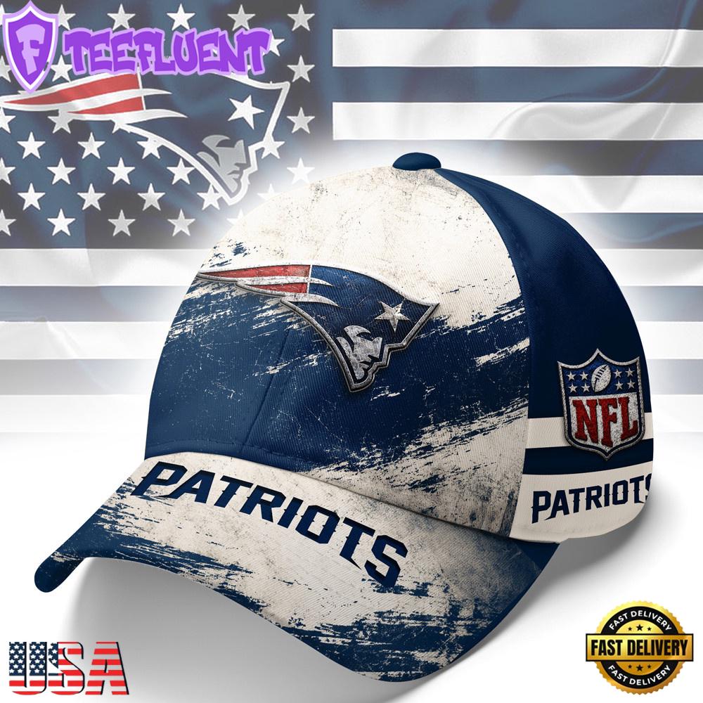 New England Patriots NFL Grunge Style Team Baseball Cap