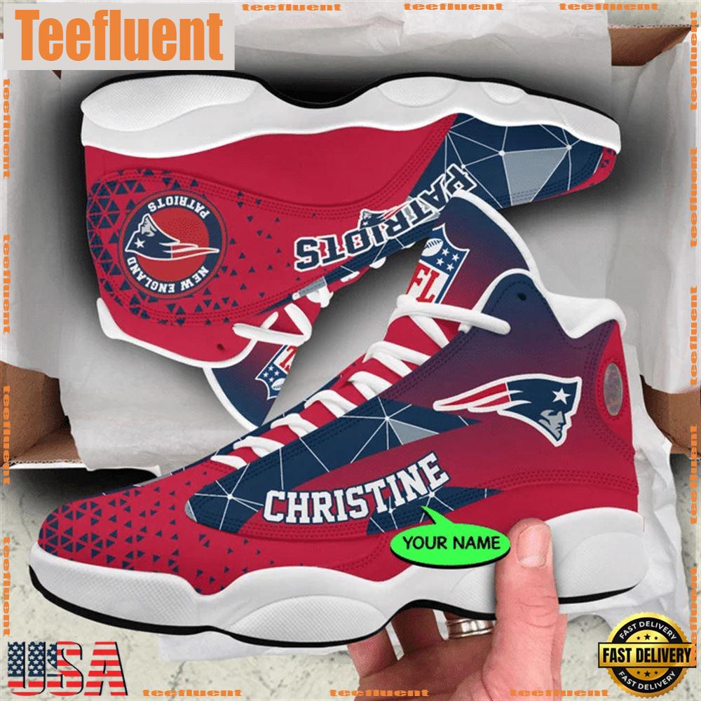 New England Patriots NFL Personalized Jordan 13 Shoes