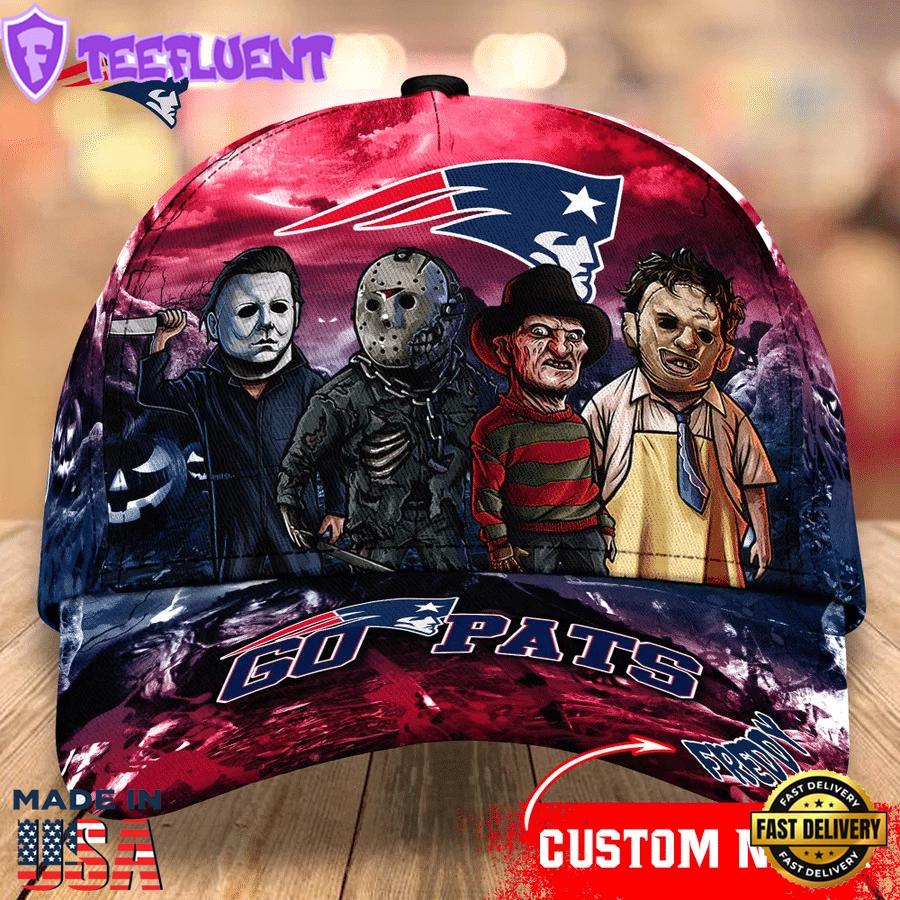 New England Patriots NFL Personalized Trending Cap Mixed Horror Movie Characters