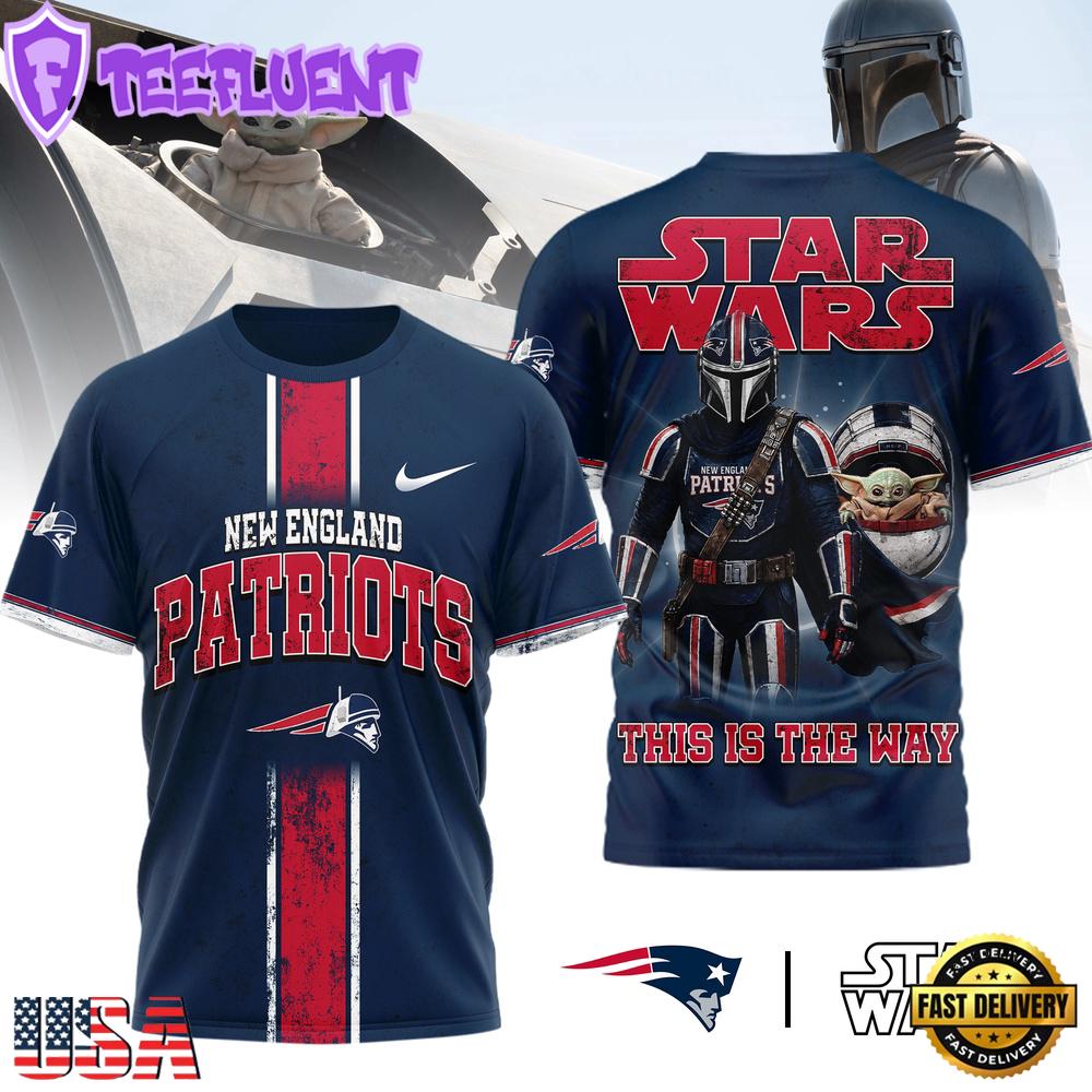 New England Patriots NFL This Is The Way Star Wars 3D T-Shirt For Fans