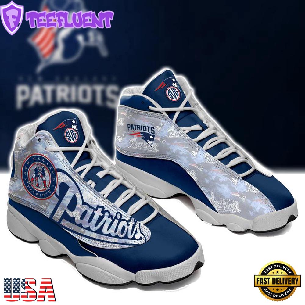 New England Patriots NFL Ver 2 Air Jordan 13 Sneaker - Gift For Fans