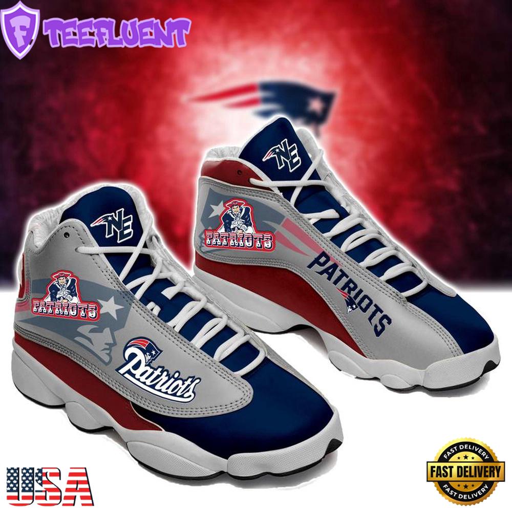 New England Patriots NFL Ver 4 Air Jordan 13 Sneaker - Gift For Fans