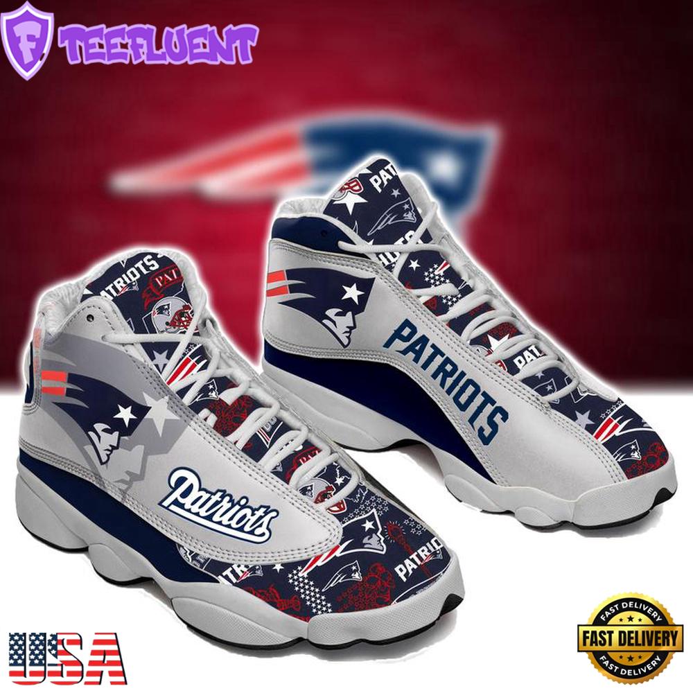 New England Patriots NFL Ver 9 Air Jordan 13 Sneaker - Gift For Fans