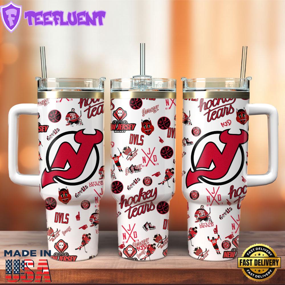 New Jersey Devils Ice Hockey NHL Sport Custom Stanley Quencher 40oz Stainless Steel Tumbler