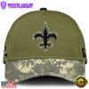 New Orleans Saints 2024 Salute to Service Club Green Camo Cap Gift For Veteran