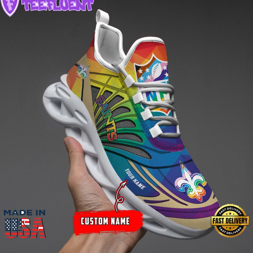New Orleans Saints LGBT NFL Personalized Clunky Max Soul Shoes