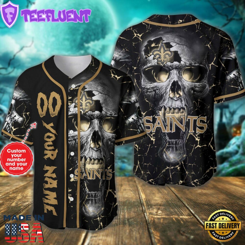 New Orleans Saints NFL 3D Personalized Baseball Jersey Shirt For Fans