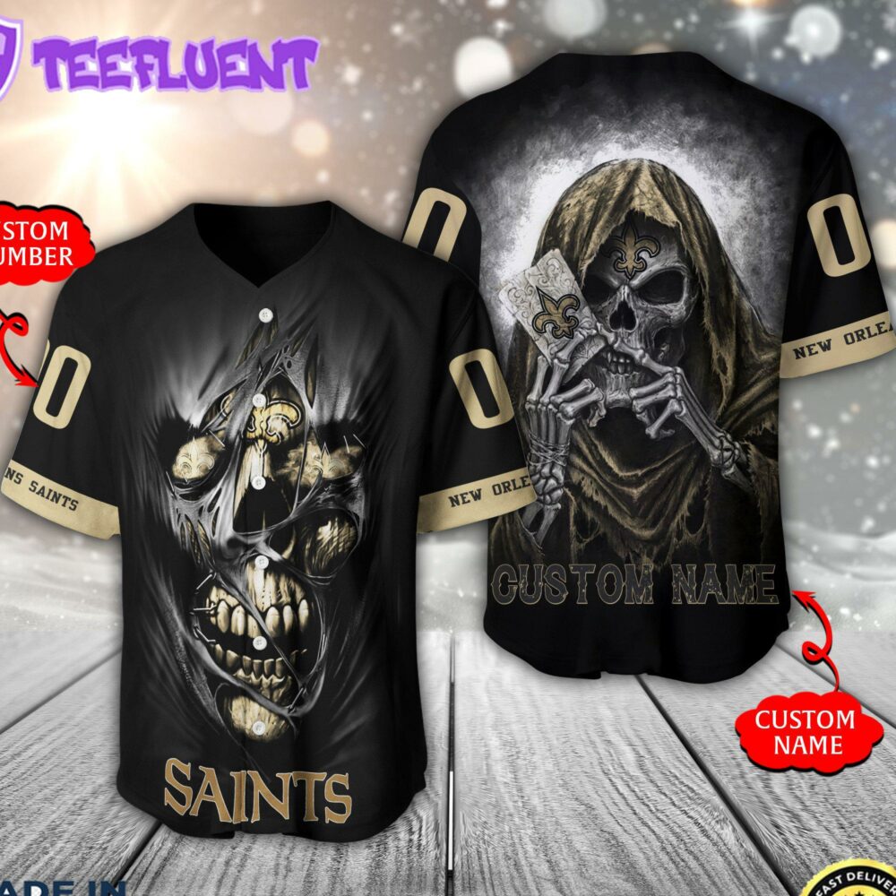 New Orleans Saints NFL 3D Personalized Baseball Jersey Shirt For Fans