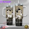 New Orleans Saints NFL Mickey Mouse Glitter Custom Stanley Quencher 40oz Stainless Steel Tumbler With Handle