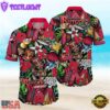 NEW Rutgers Scarlet Knights Ncaa Mens Floral Button Up Hawaiian Shirt
