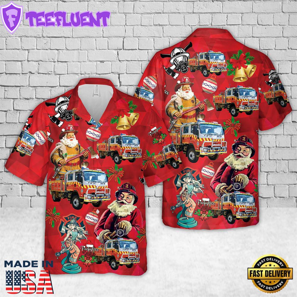 New South Wales Rural Fire Service (NSW RFS) Isuzu Crew Cab Christmas Hawaiian Shirt