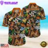 NEW Texas Longhorns Ncaa Mens Floral Button Up Hawaiian Shirt