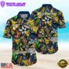 NEW West Virginia Mountaineers Ncaa Mens Floral Button Up Hawaiian Shirt