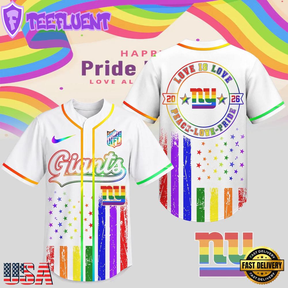 New York Giants 2026 NFL Pride Love Limited Edition Baseball Jersey