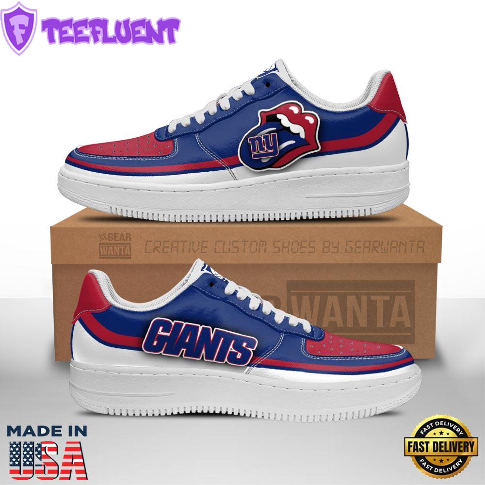 New York Giants Air Sneakers Custom Force Shoes Sexy Lips For Fans